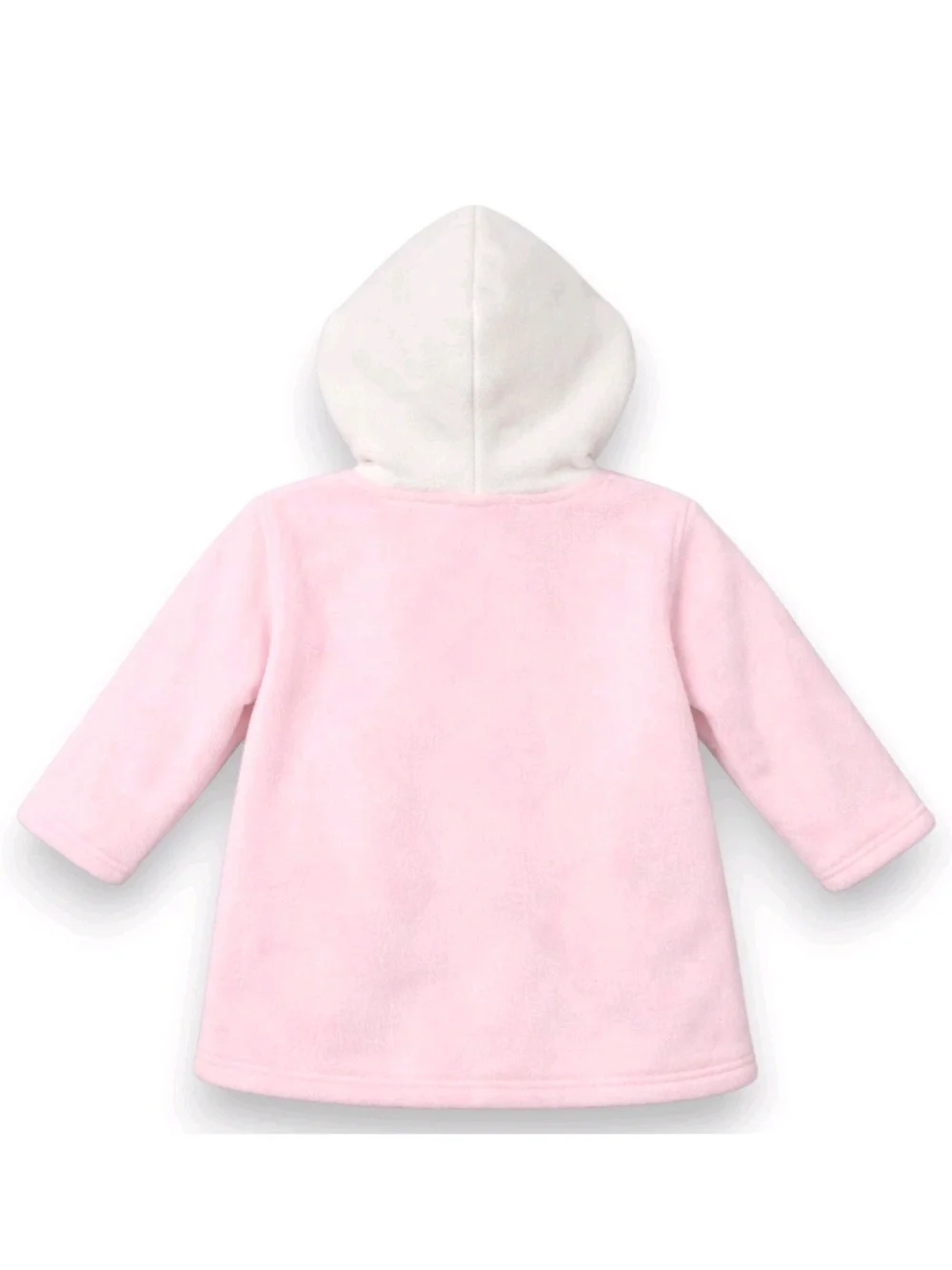 Hello Kitty Light Pink Hooded Plush Kids Robe with White Trim